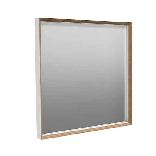 Zrcadlo Naturel Oxo Multi 70x70 cm bílá mat/buk OXOMULTIZRC7070 - Siko - koupelny - kuchyně