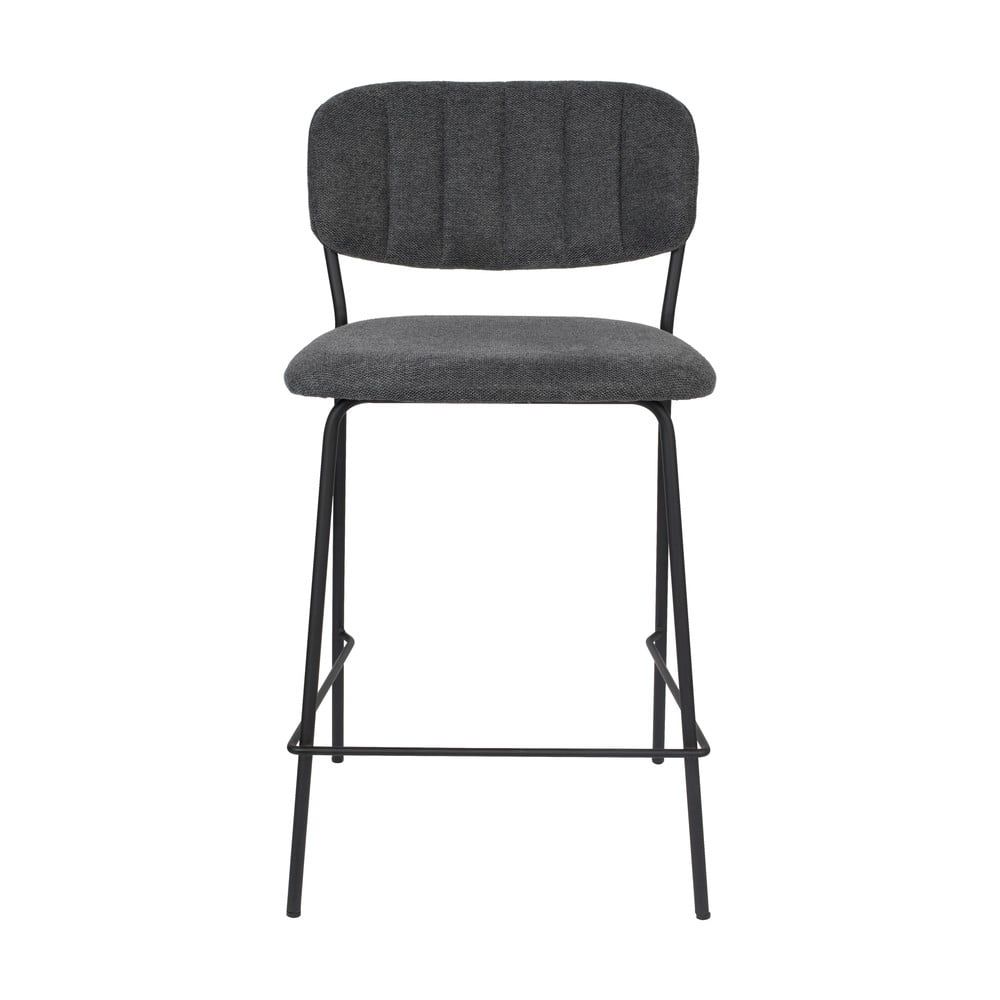 Tmavě šedé barové židle v sadě 2 ks 89 cm Jolien – White Label - Bonami.cz