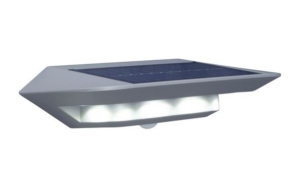 Lutec LT6901401337 LED solární nástěnné svítidlo Ghost s pohybovým čidlem 1x2W | 260lm | 4000K | IP44 - šedá - Dekolamp s.r.o.