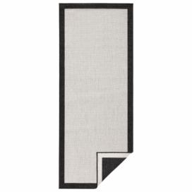 Černo-krémový venkovní koberec NORTHRUGS Panama, 80 x 250 cm