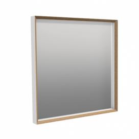 Zrcadlo Naturel Oxo Multi 70x70 cm bílá mat/buk OXOMULTIZRC7070