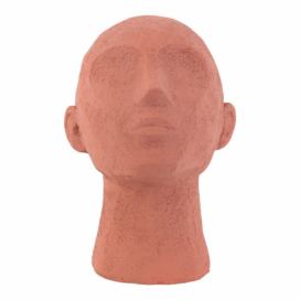 Terakotově oranžová dekorativní soška PT LIVING Face Art, výška 22,8 cm