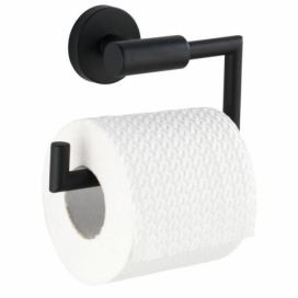 Černý držák na toaletní papír Wenko Bosio