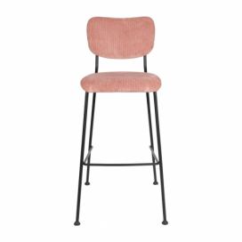 Světle růžové barové židle v sadě 2 ks 102 cm Benson – Zuiver