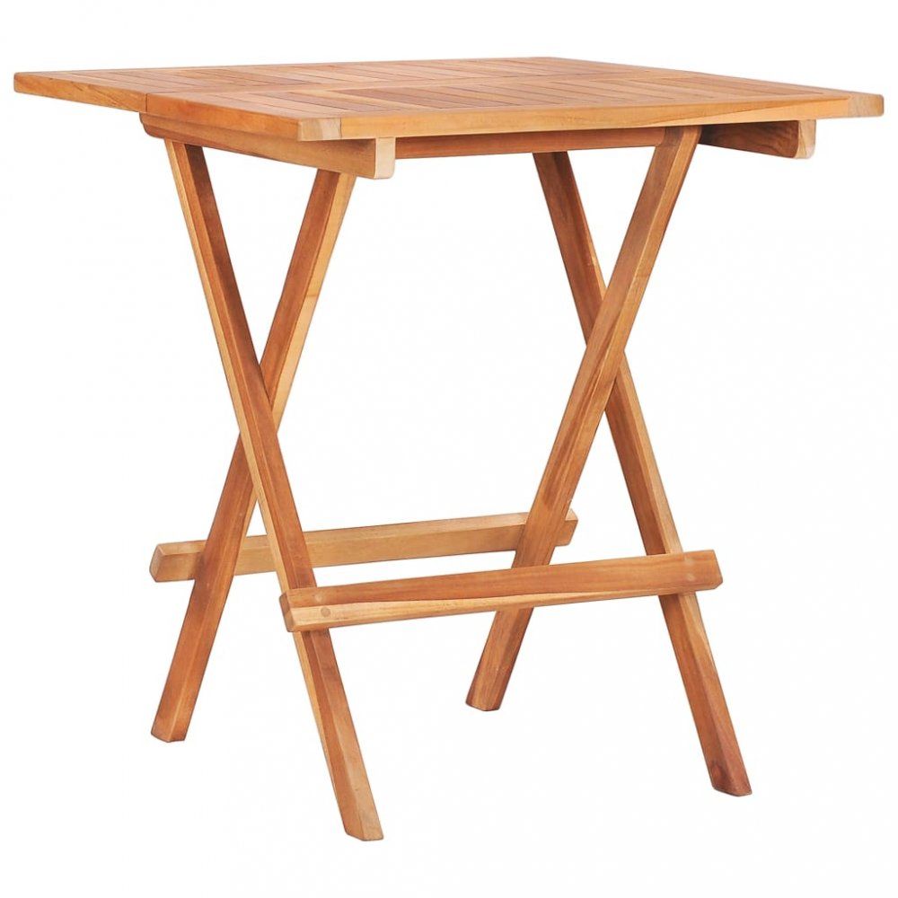 Skládací bistro stolek 60x60x65 cm teakové dřevo Dekorhome - DEKORHOME.CZ