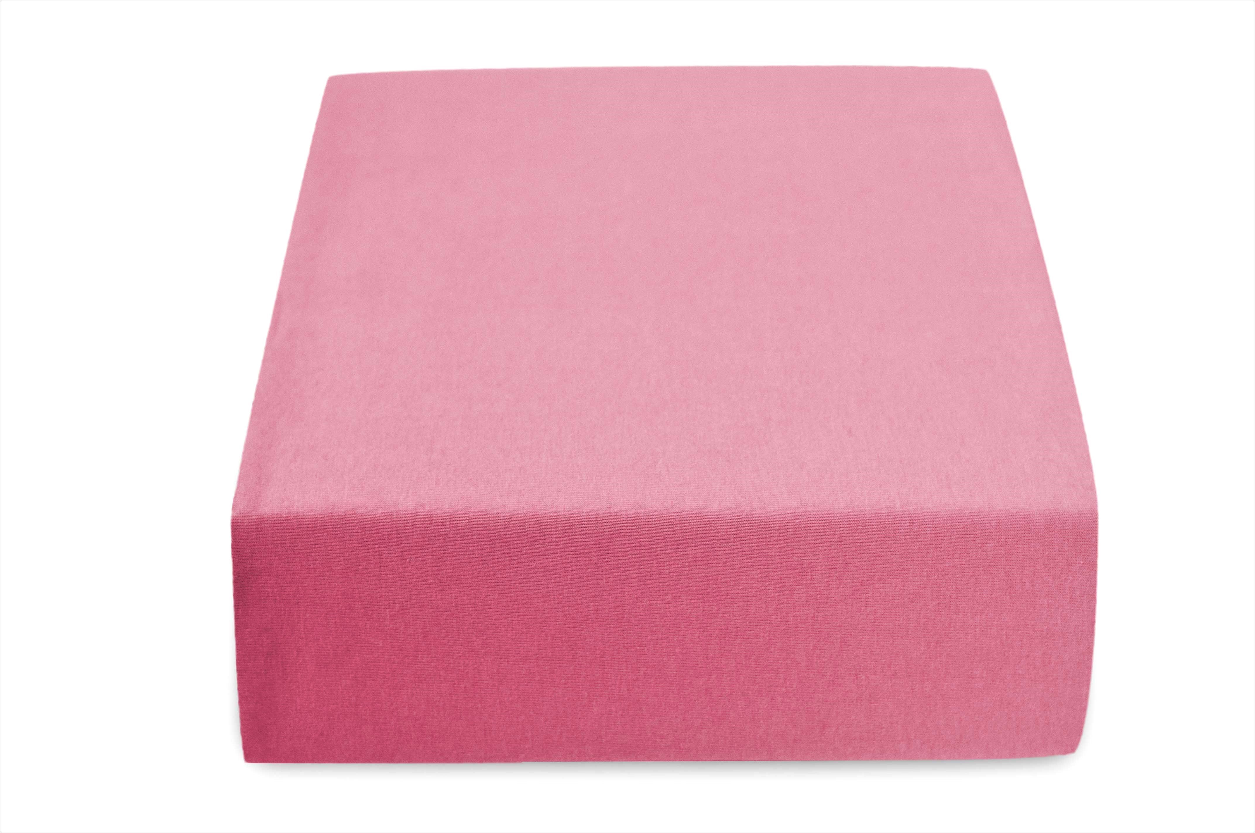 Jersey prostěradlo STANDARD růžová 180x200 cm - Výprodej Povlečení