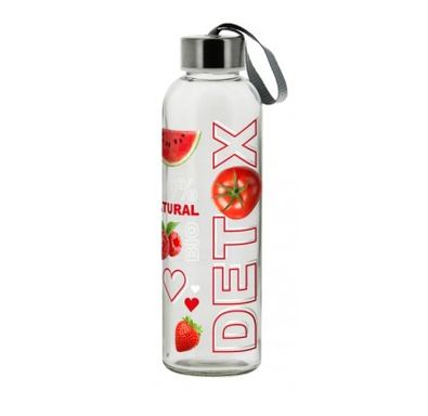 Mäser Skleněná láhev Detox Strawberry, 0,5 l - 4home.cz