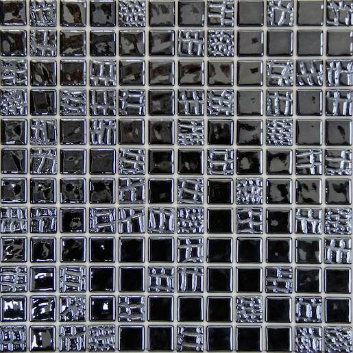 Skleněná mozaika Mosavit Pelle grafito 30x30 cm lesk PELLEGF50 - Siko - koupelny - kuchyně