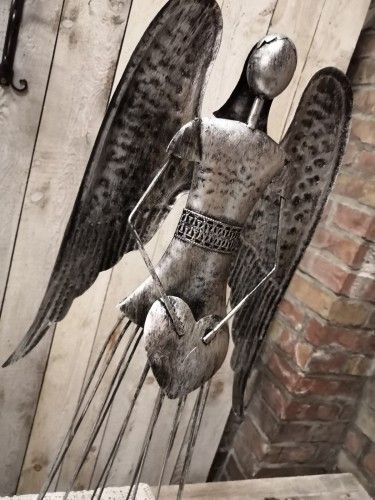 Velký kovový anděl s drátěnou sukní- AT  - M-byt