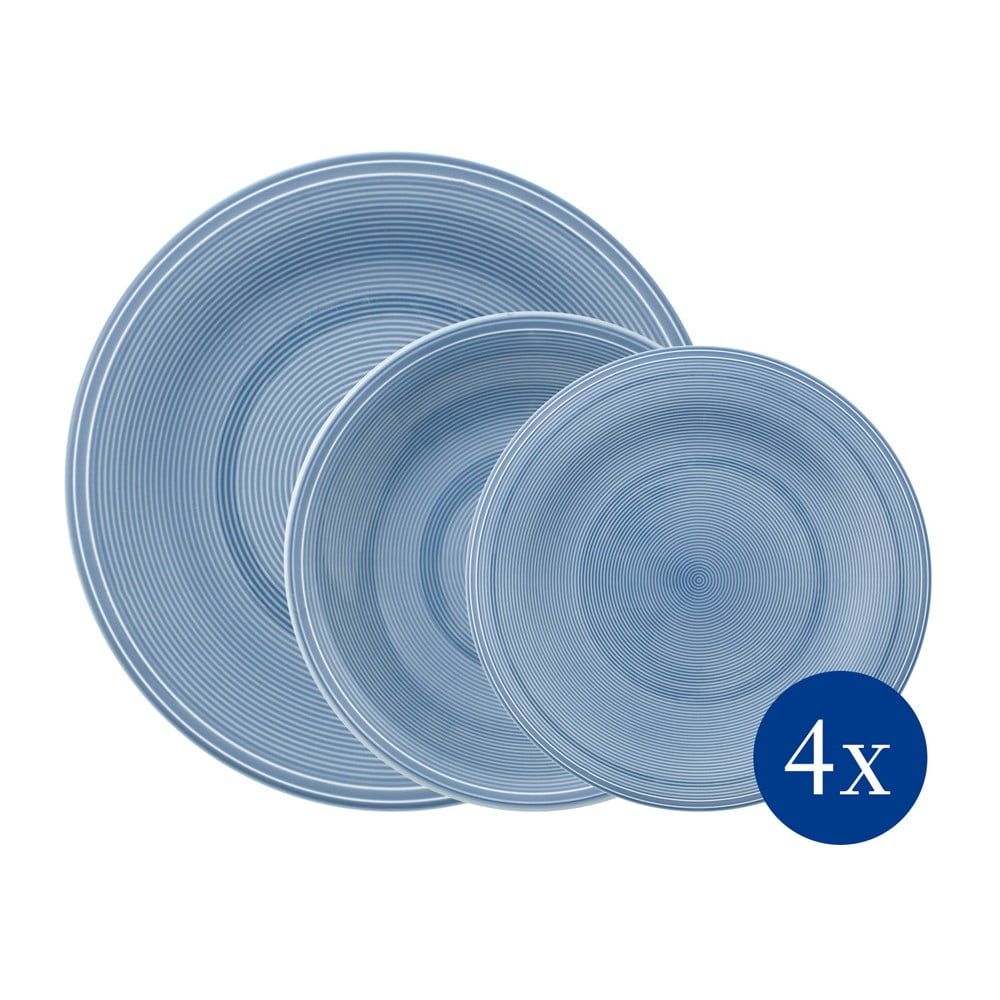 12dílná sada modrých porcelánových talířů Villeroy & Boch Like Color Loop - Bonami.cz