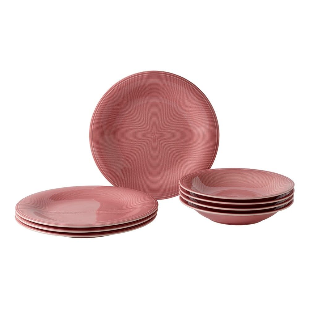 8dílná růžová porcelánová sada nádobí Like by Villeroy & Boch Group - Bonami.cz