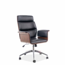Židle kancelářská OREGON Černá ekokůže