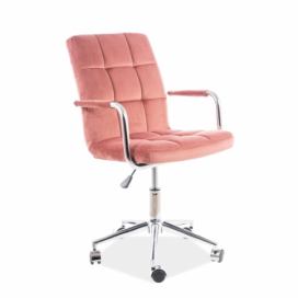 Židle kancelářská Q022 Velvet antická růžová Bluvel 52