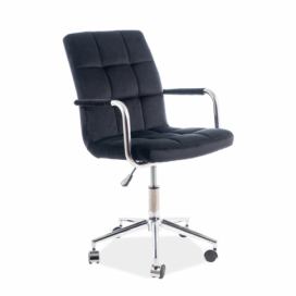 Židle kancelářská Q022 VELVET Černý BLUVEL19