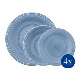 12dílná sada modrých porcelánových talířů Villeroy & Boch Like Color Loop