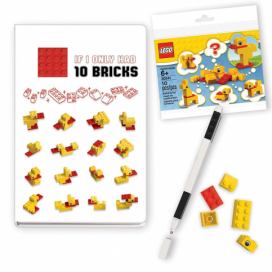 Sada zápisníku, pera a stavebnice LEGO® Stationery Classic Ducks