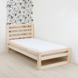 Benlemi Jednolůžková postel DELUXE Zvolte barvu: Přírodní dekor bez laku, Rozměr: 120 x 200 cm