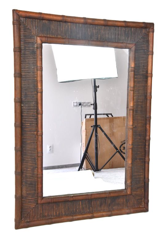 Vingo Zrcadlo v bambusovém rámu - 62 x 89 cm - Vingo