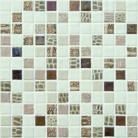 Skleněná mozaika Mosavit Safari beige 30x30 cm lesk SAFARIBE