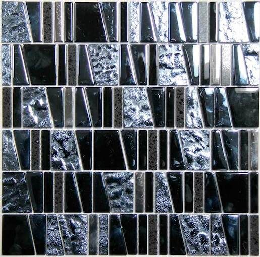 Kamenná mozaika Mosavit Asi negro 30x30 cm lesk ASINEGRO, 1ks - Siko - koupelny - kuchyně