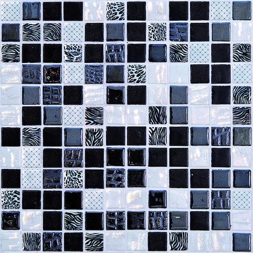 Skleněná mozaika Mosavit Safari negro 30x30 cm lesk SAFARINE (bal.1,023 m2) - Siko - koupelny - kuchyně