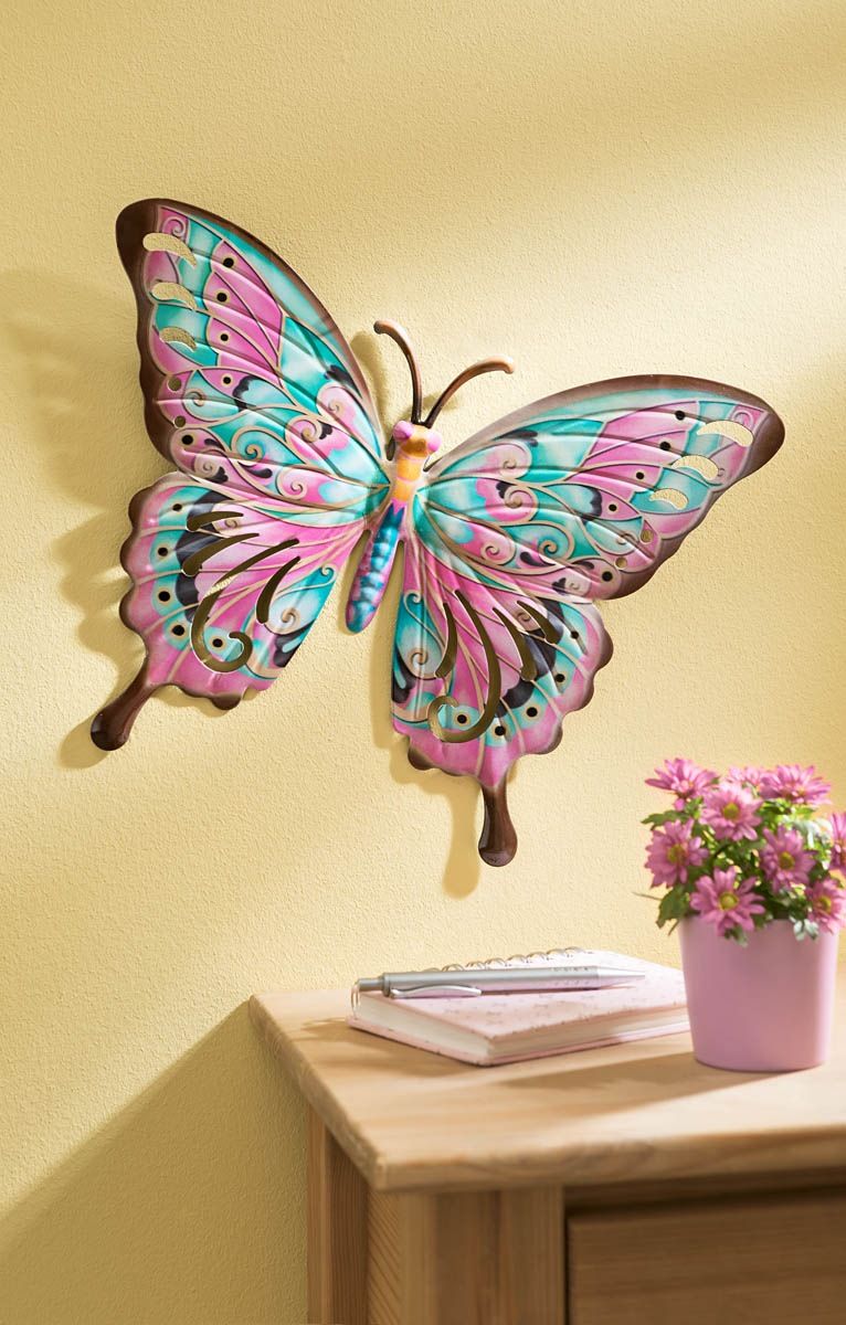 Nástěnná dekorace Motýl, 37 cm - Velký Košík