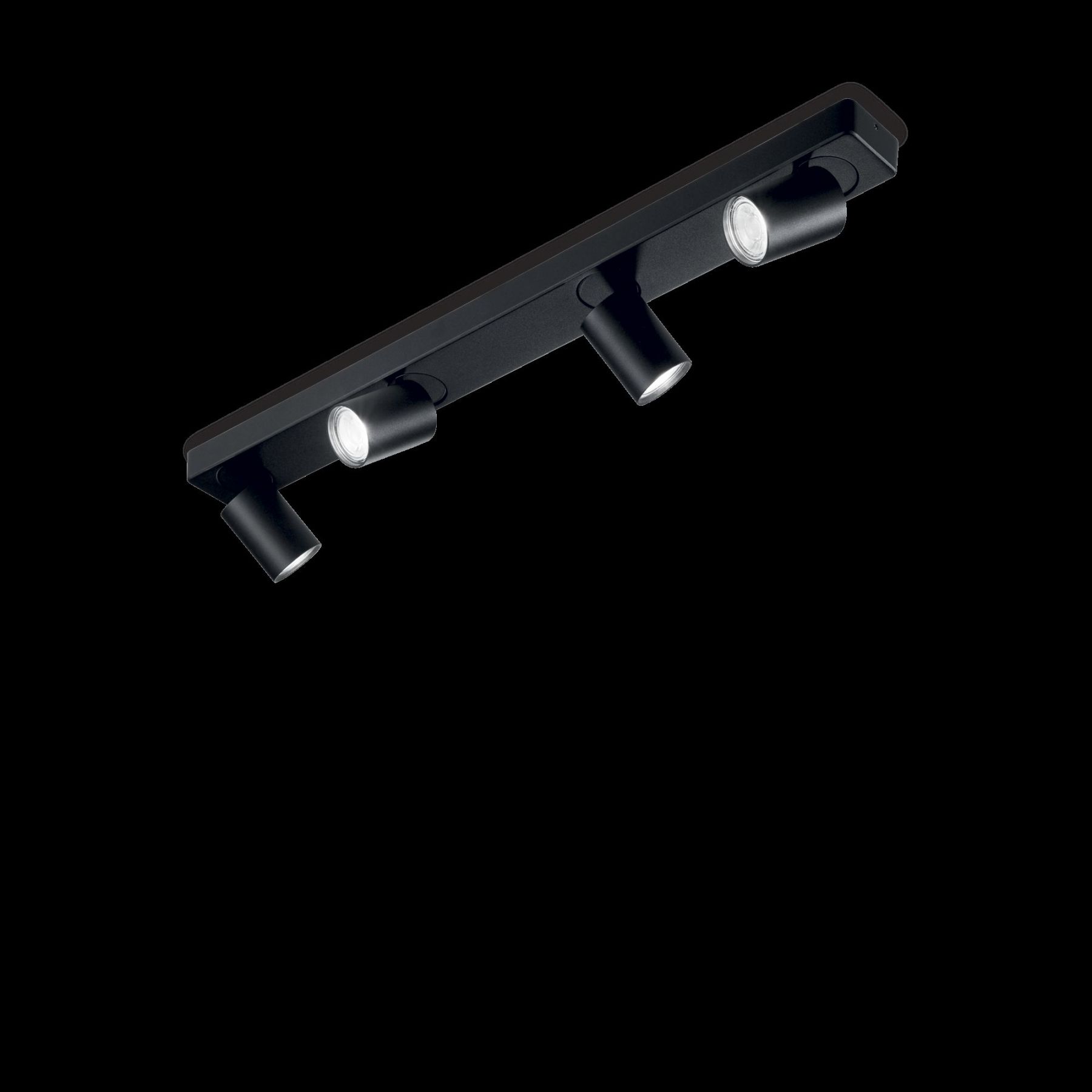 Ideal Lux 229072 stropní a nástěnná bodová lampa Rudy 4x35W | GU10 - černá - Dekolamp s.r.o.