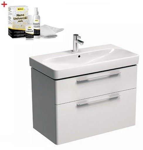 Koupelnová skříňka s umyvadlem Kolo Kolo 90x48x71 cm bílá lesk SIKONKOT90BL - Siko - koupelny - kuchyně