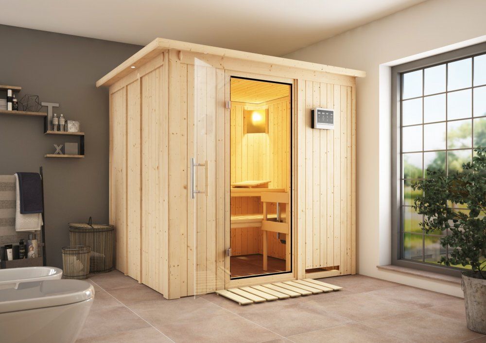 Interiérová finská sauna 196 x 170 cm Dekorhome - DEKORHOME.CZ