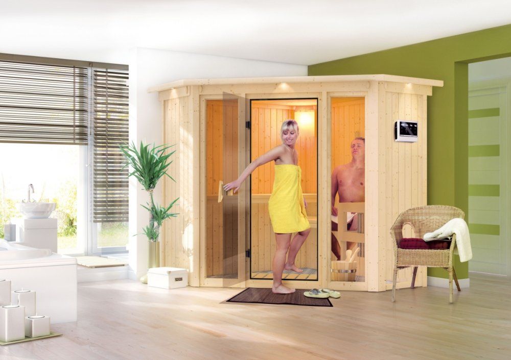 Interiérová finská sauna 210 x 210 cm Dekorhome - DEKORHOME.CZ