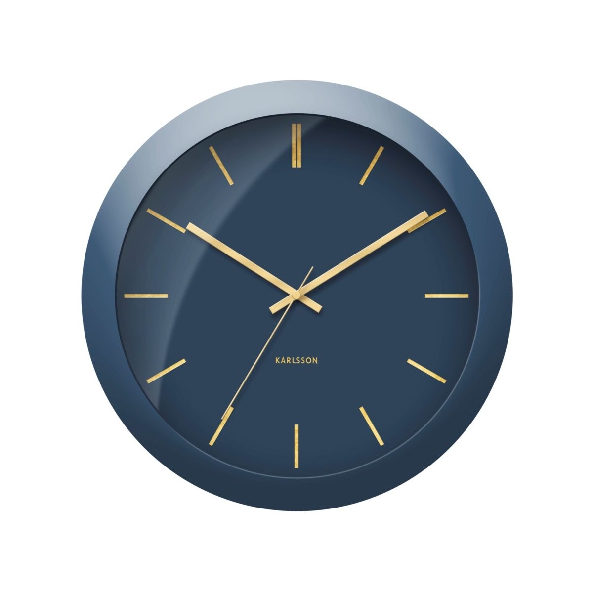 Time for home Modro-zlaté nástěnné hodiny Belene Ø 40 cm - 4home.cz