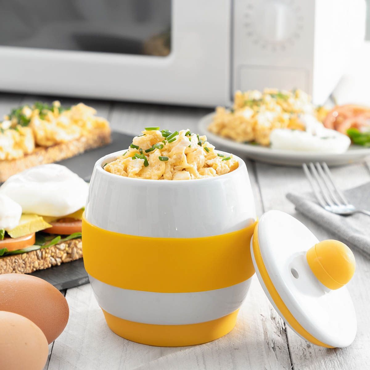 InnovaGoods Keramický vařič vajec do mikrovlnky 769544 - Velký Košík