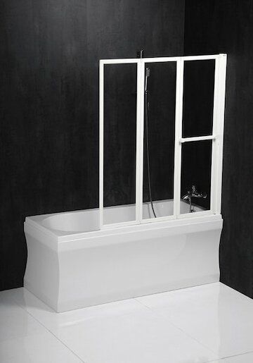 Polysan LANKA3 pneumatická vanová zástěna 1210mm, bílý rám, čiré sklo,35117 - Siko - koupelny - kuchyně
