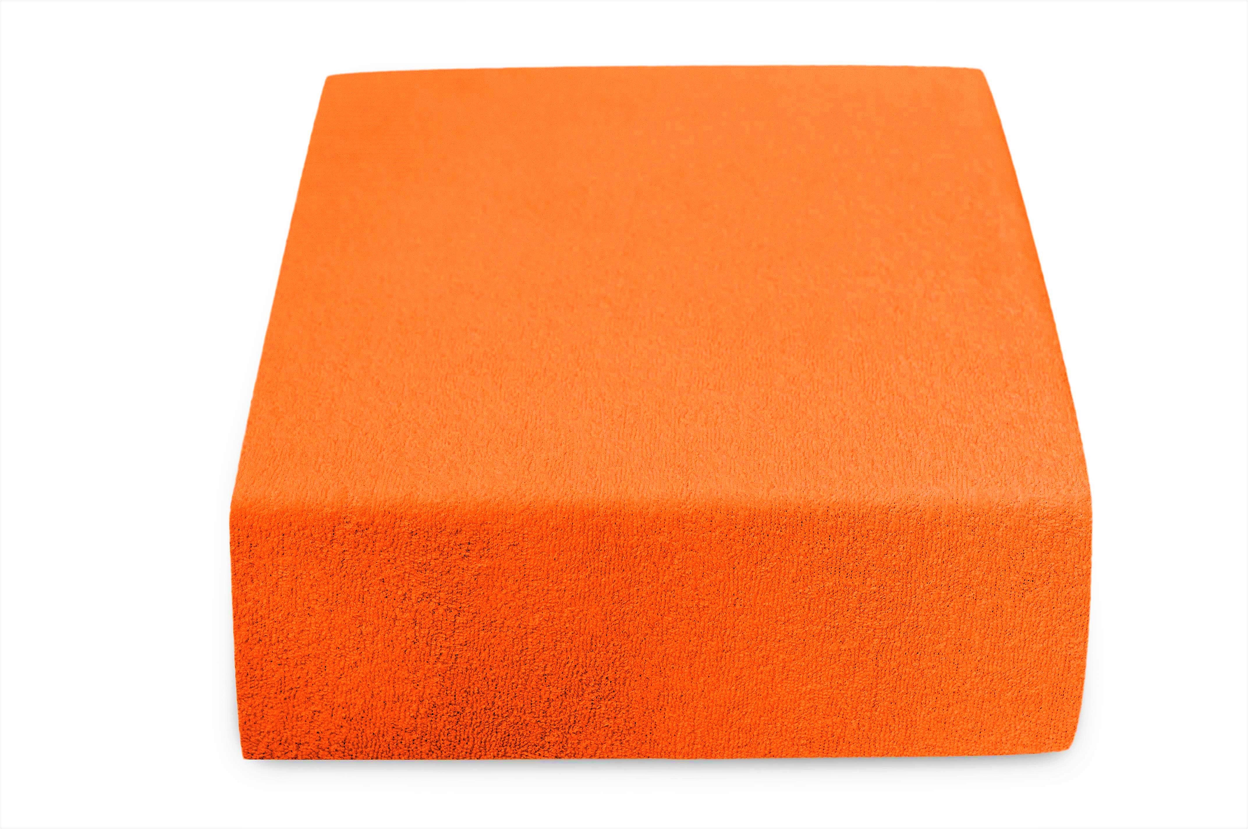 Froté prostěradlo oranžové 180x200 cm Gramáž (hustota vlákna): Lux (190 g/m2) - Výprodej Povlečení