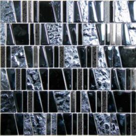 Kamenná mozaika Mosavit Asi negro 30x30 cm lesk ASINEGRO