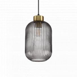 Ideal Lux 237510 zavěšený stropní lustr Mint 1x60W | E27 - s kouřově černým sklem
