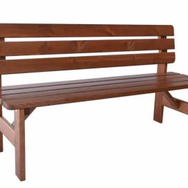Rojaplast Viking Zahradní dřevěná lavice - 150 cm, lakovaná