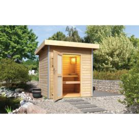 Venkovní finská sauna 196 x 196 cm Dekorhome Smrk
