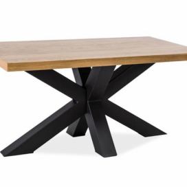 Konferenční stolek Cross 110x60 masiv Dub/Černý