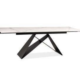 Stůl rozkládací Westin III (160240)X90 ceramic Bílý/Černý mat