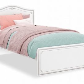 CLK Studentská postel Betty 120x200cm-bílá/šedá