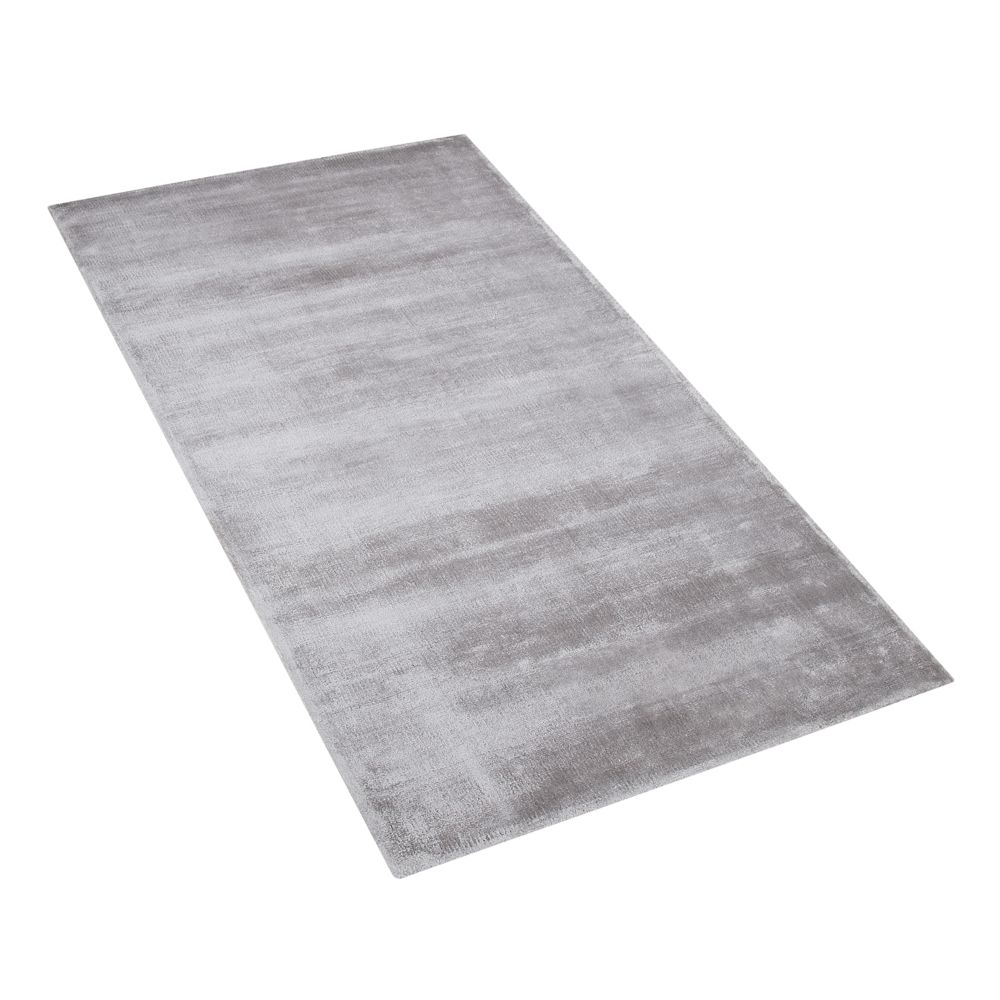 Viskózový koberec 80 x 150 cm světle šedý GESI II - Beliani.cz