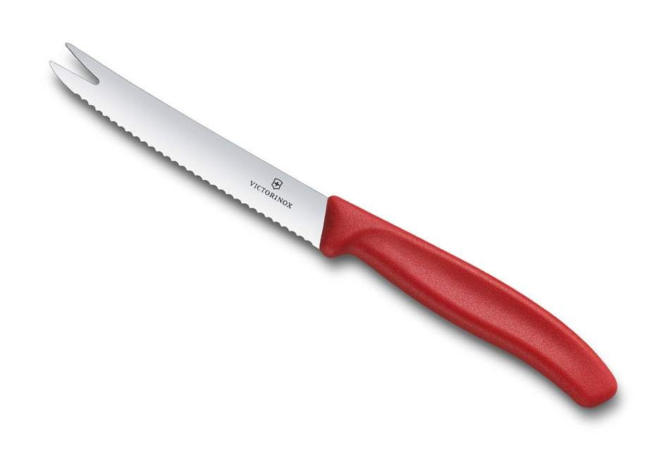 Nůž na sýr a uzeniny Victorinox 11 cm červený - Chefshop.cz