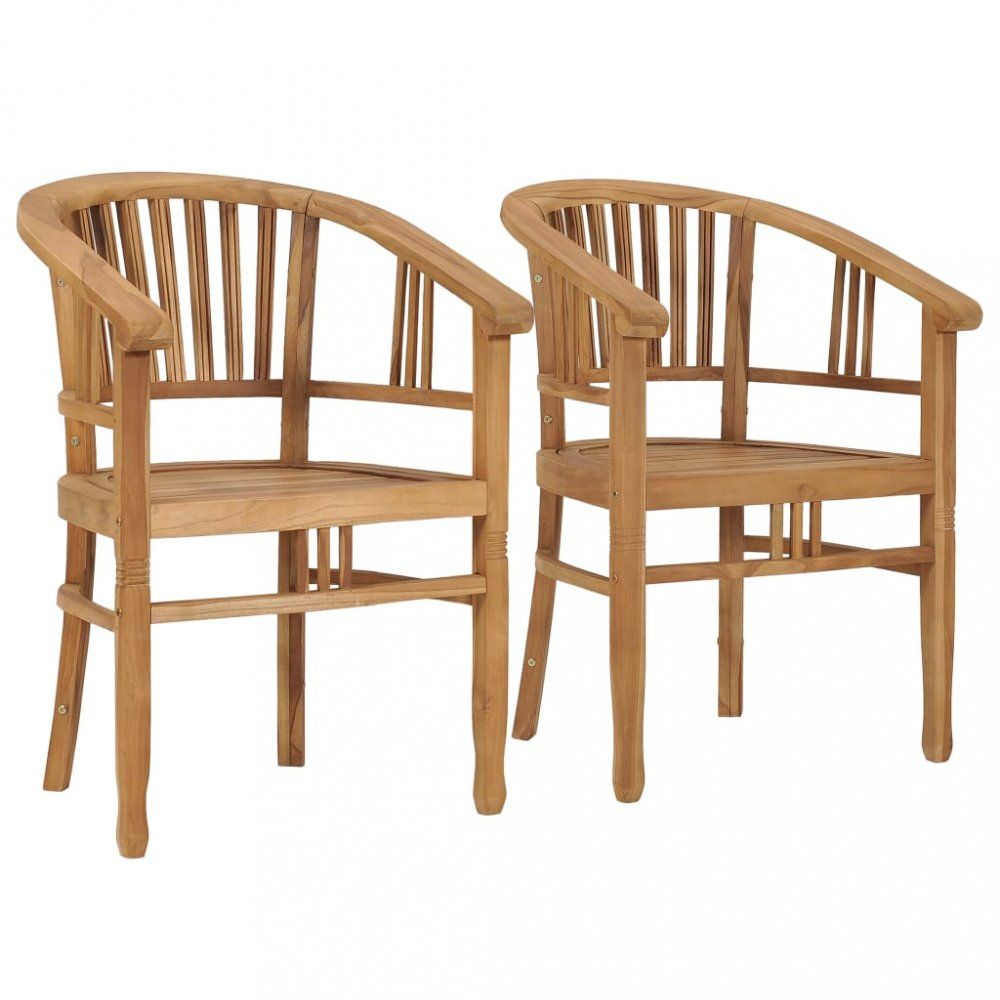 Zahradní židle 2 ks teakové dřevo Dekorhome - DEKORHOME.CZ
