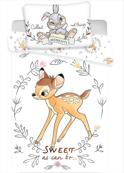 Jerry fabrics Disney povlečení do postýlky Bambi sweet baby 100x135 + 40x60 cm  - POVLECENI-OBCHOD.CZ