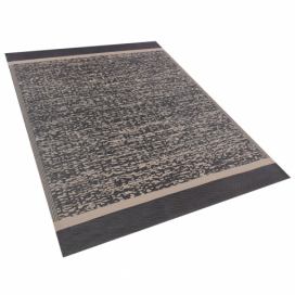 Venkovní koberec 120 x 180 cm černobéžový BALLARI