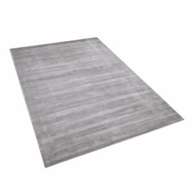 Viskózový koberec 140 x 200 cm světle šedý GESI II