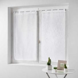 Douceur d\'intérieur Kuchyňská krátká záclona HALTONA, 60 x 160 cm, bílá, 2 ks.