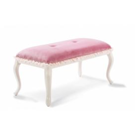 CLK Taburet k posteli Ballerina-růžová/bílá