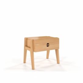 Noční stolek z bukového dřeva se zásuvkou Skandica Visby Radom